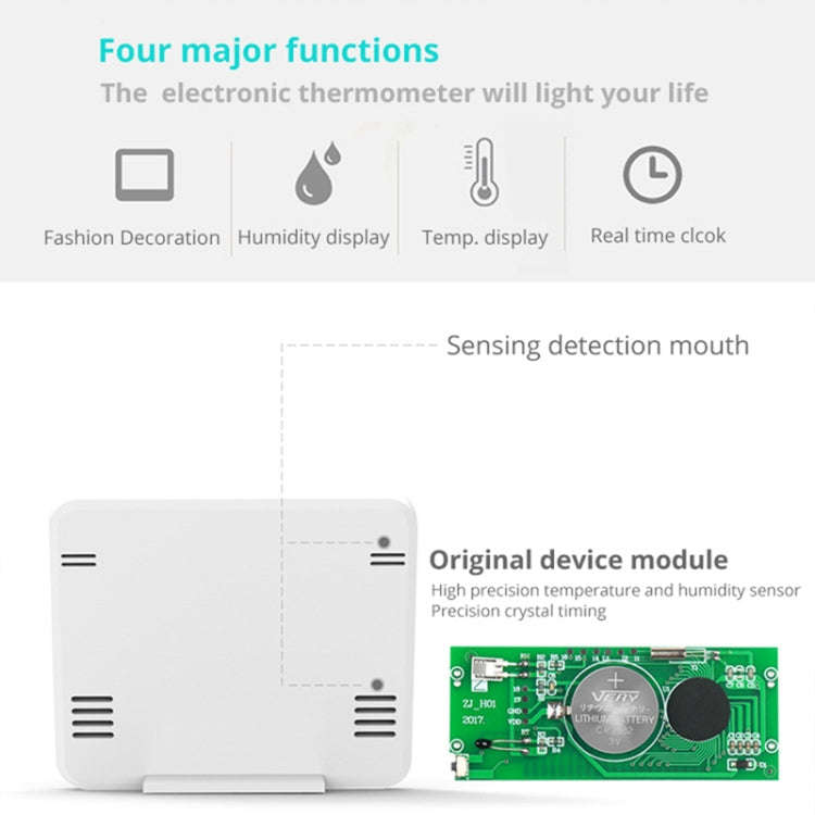 Multifunction Automatic Electronic Temperature and Humidity Monitor Clock with 3.2 inch Large LCD...