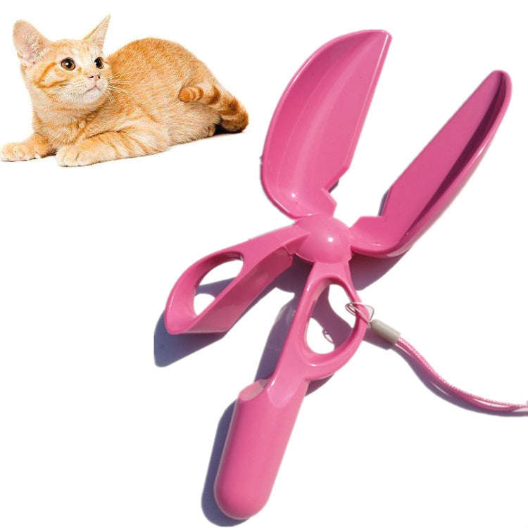 Dog Cat Pit Picker Pet Manure Picker Scissor Type Poop Shovel Pet Cleaning Products(Pink)