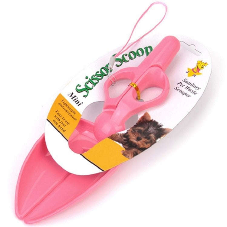 Dog Cat Pit Picker Pet Manure Picker Scissor Type Poop Shovel Pet Cleaning Products(Pink)