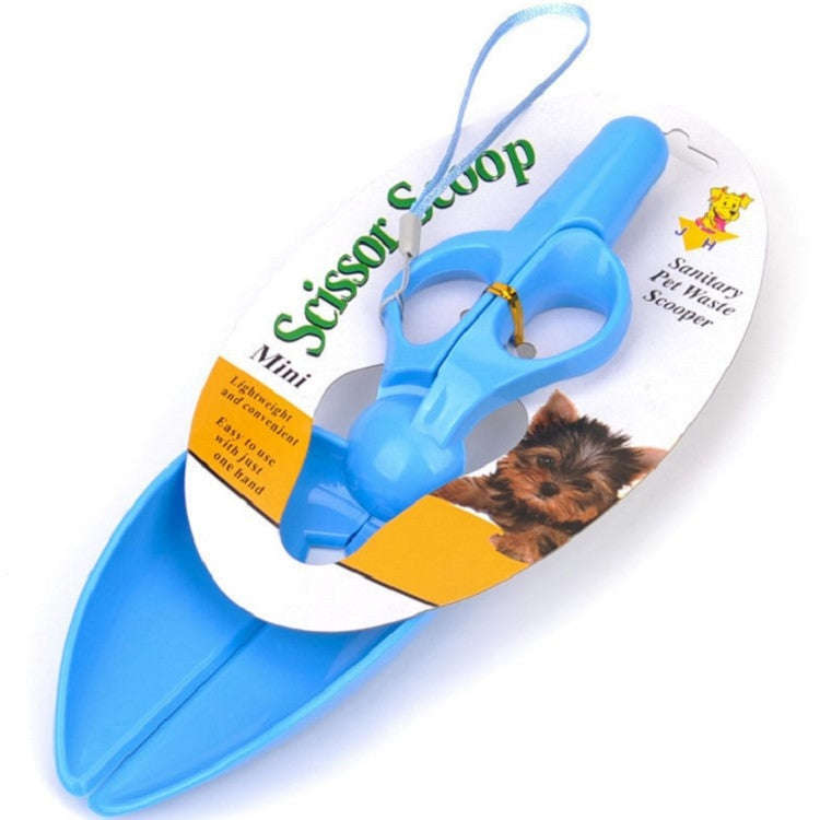 Dog Cat Pit Picker Pet Manure Picker Scissor Type Poop Shovel Pet Cleaning Products(Blue)