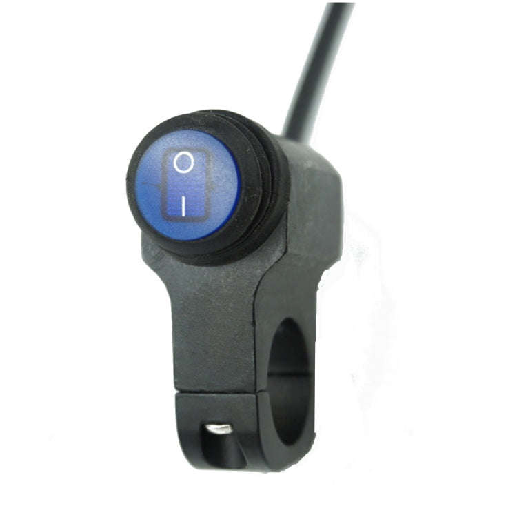 Motorcycle Aluminum Alloy Faucet LED Waterproof Switch Accessories Headlight Switch(Blue Light Bl...