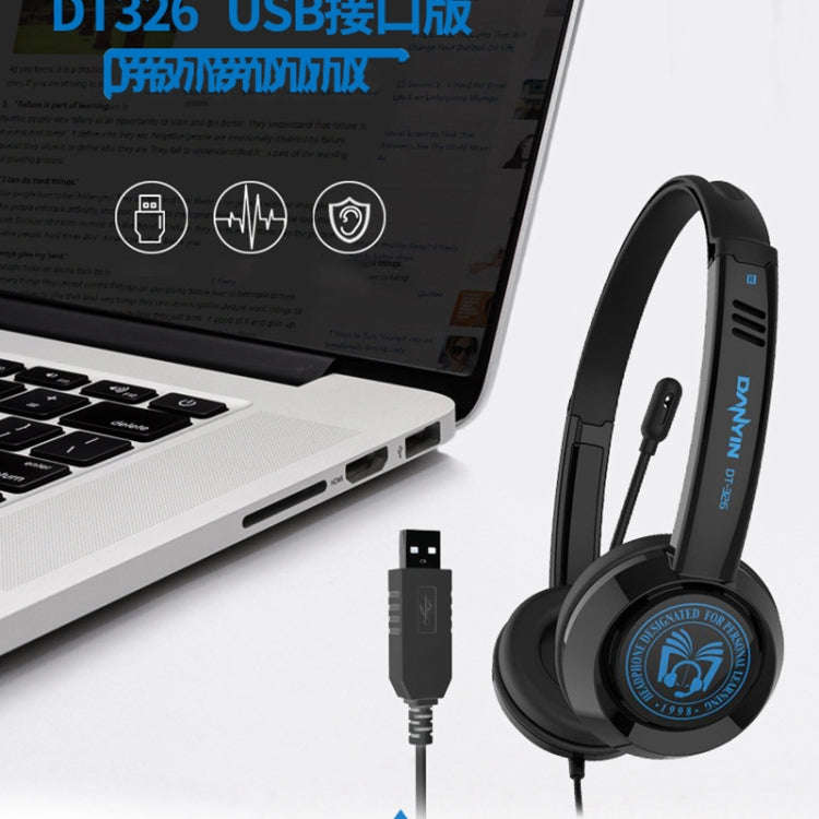 DANYIN DT326 Head-mounted Desktop Computer Children Learning Wire Headset with Microphone, Cable ...
