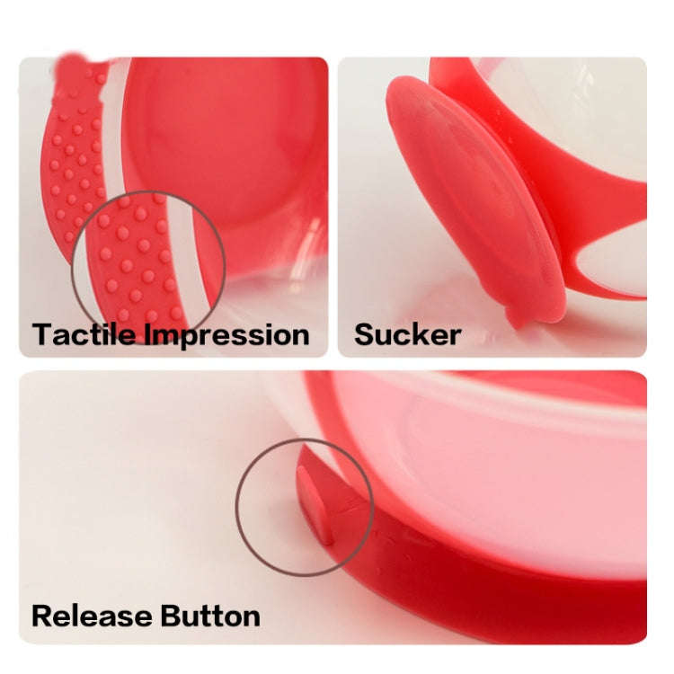 3 in 1 Children Tableware Baby Learning Dishes With Suction Cup Assist Food Bowl Temperature Sens...