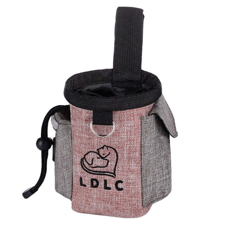Pet Training Waist Bag Outdoor Multifunctional Snack Bag Pet Supplies(Light Pink)