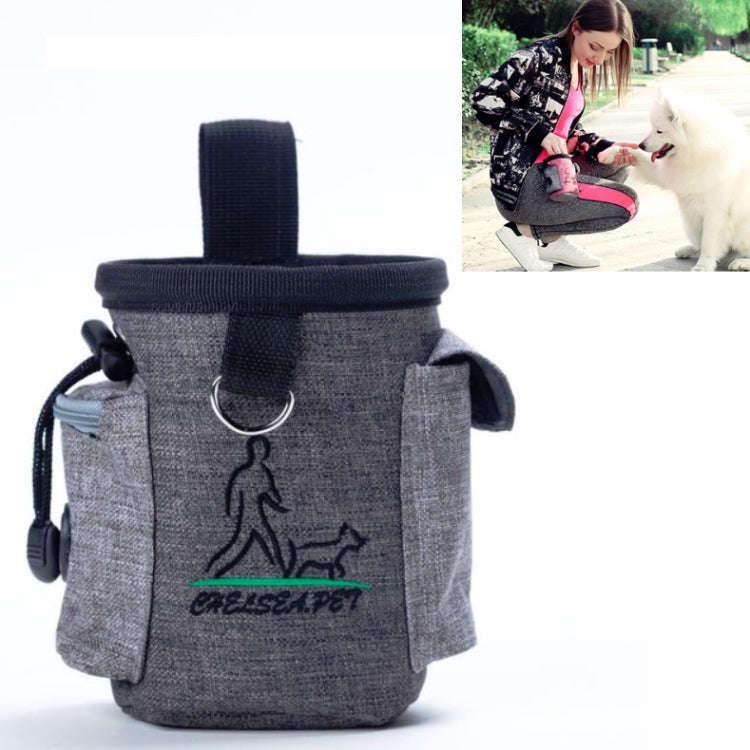Pet Training Waist Bag Outdoor Multifunctional Snack Bag Pet Supplies(Light Grey)