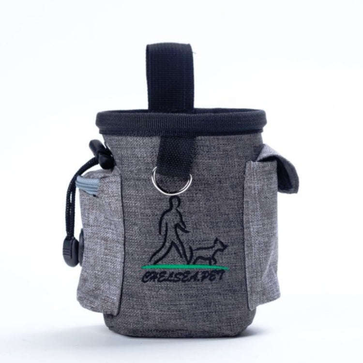 Pet Training Waist Bag Outdoor Multifunctional Snack Bag Pet Supplies(Light Grey)