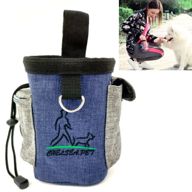 Pet Training Waist Bag Outdoor Multifunctional Snack Bag Pet Supplies(Denim Blue)