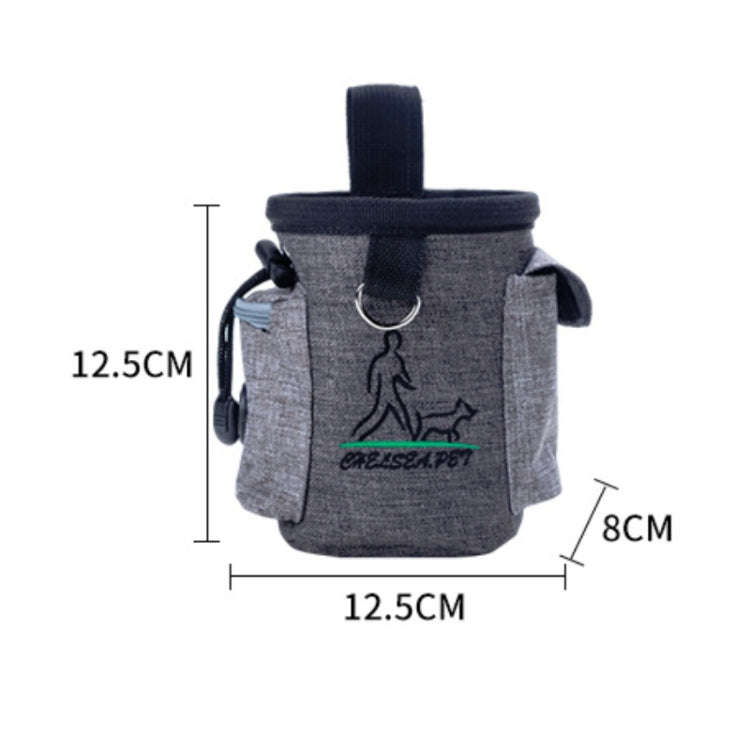 Pet Training Waist Bag Outdoor Multifunctional Snack Bag Pet Supplies(Light Grey)