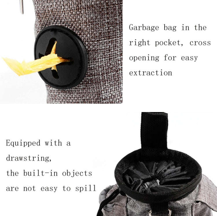 Pet Training Waist Bag Outdoor Multifunctional Snack Bag Pet Supplies(Light Grey)
