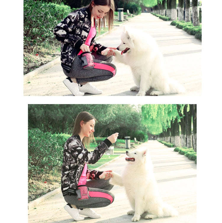 Pet Training Waist Bag Outdoor Multifunctional Snack Bag Pet Supplies(Light Pink)