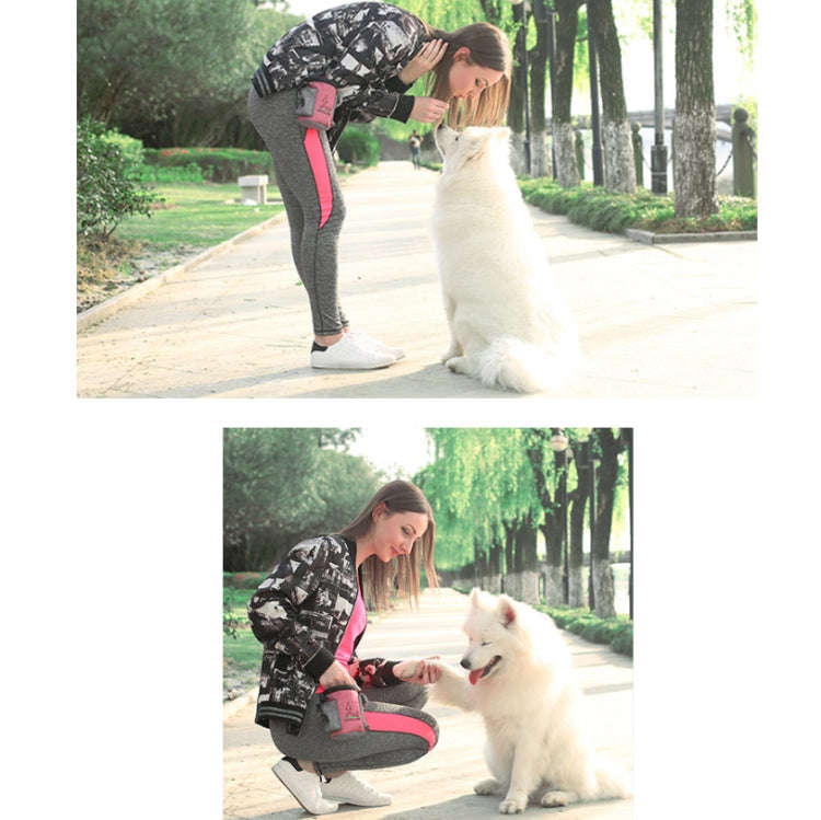 Pet Training Waist Bag Outdoor Multifunctional Snack Bag Pet Supplies(Light Grey)