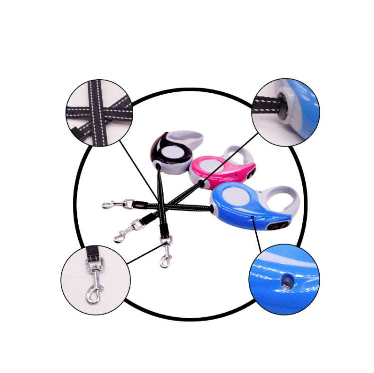 Automatic Pet Traction Device Household Dog Walking Retractable Traction Rope, Length:5m(Black)