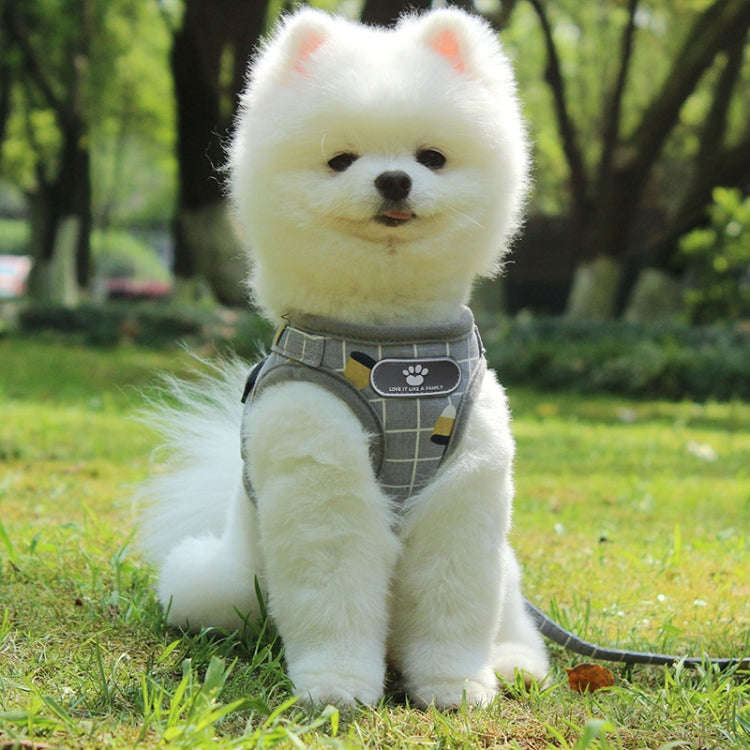 Reflective & Breathable Vest Traction Rope Pet Chest Leash, Size:XS(Khaki)