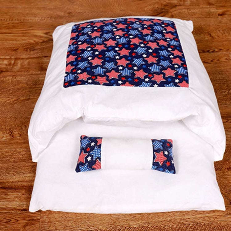 Closed Removable and Washable Cat Litter Sleeping Bag Winter Warm Dog Kennel, Size: M(Dark Blue S...