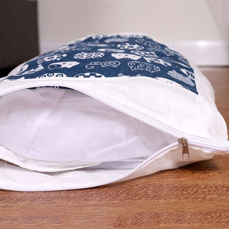 Closed Removable and Washable Cat Litter Sleeping Bag Winter Warm Dog Kennel, Size: L(Blue Pony)