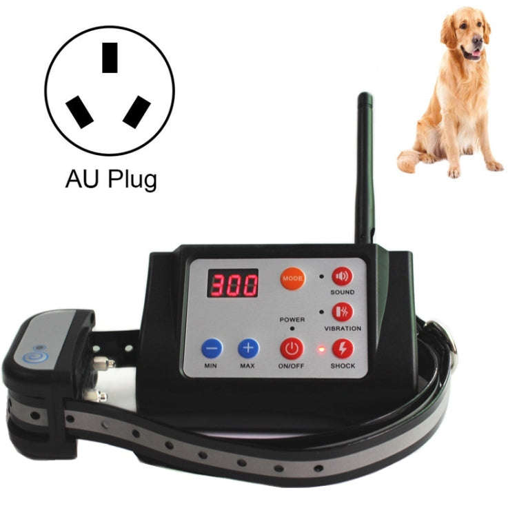 2 In 1 Smart Wireless Waterproof Fence Remote Dog Trainer with Collar, Style:420G(AU Plug)