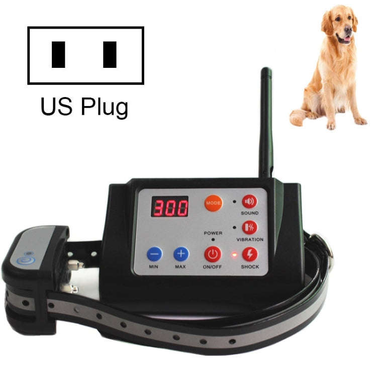 2 In 1 Smart Wireless Waterproof Fence Remote Dog Trainer with Collar, Style:700G(US Plug)