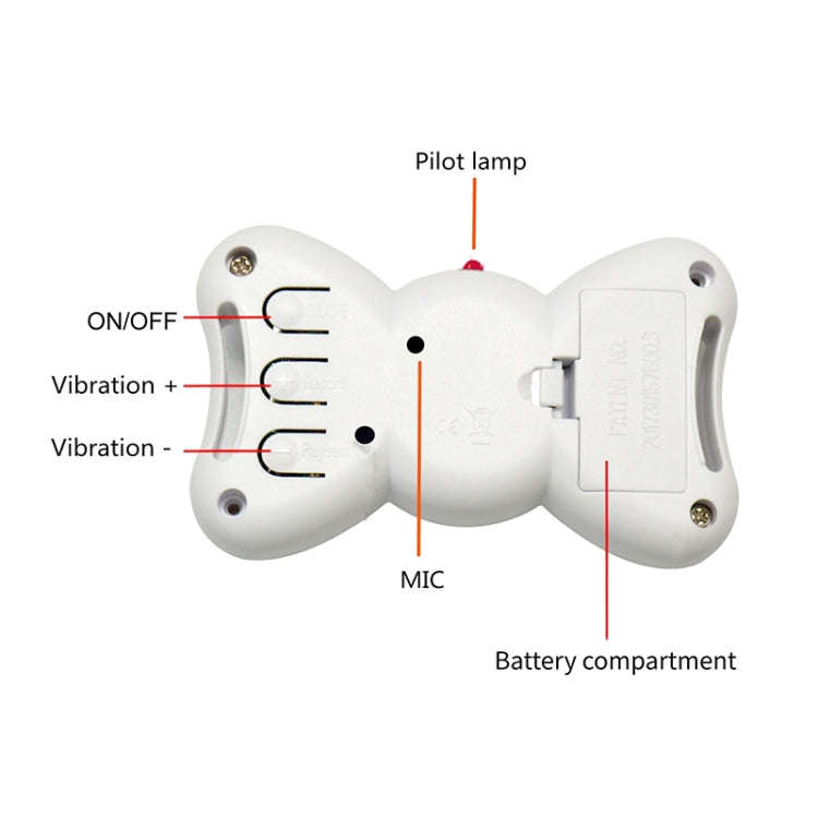 Automatic Voice Control Bark Arrester Collar Pet Supplies Trainer(White)