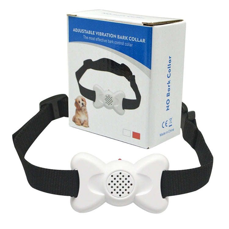 Automatic Voice Control Bark Arrester Collar Pet Supplies Trainer(White)