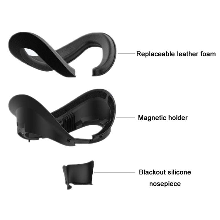For PICO 4 Sponge Leather Magnetic Blackout Sweat Face Cover