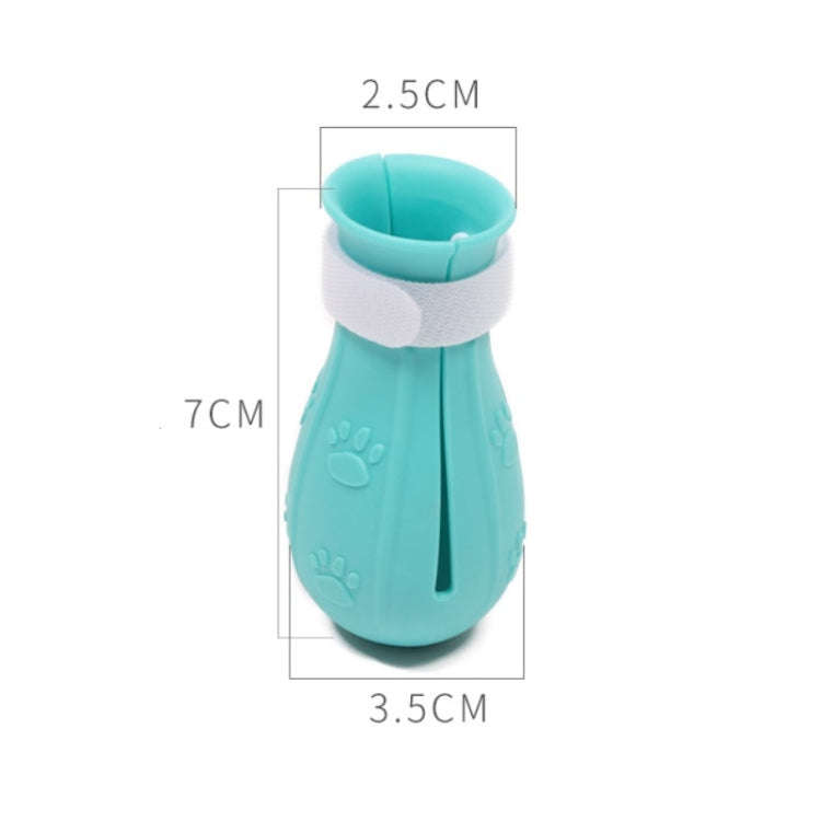 4pcs/pack Cat Bathing Scratch-Proof Foot Cover(Light Blue)