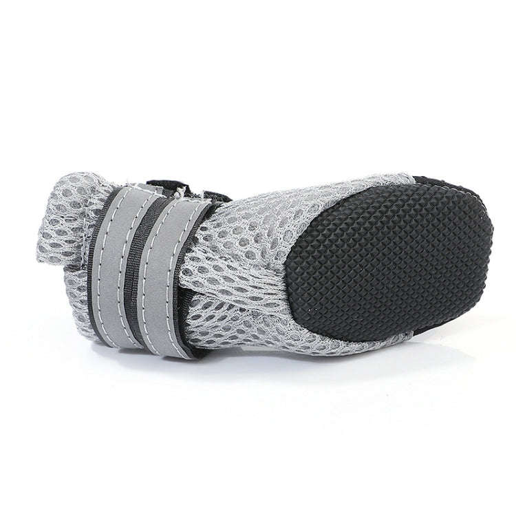4 in 1 Pet Shoes Dog Shoes Walking Shoes Small Dogs Pet Supplies, Size: L(Green)