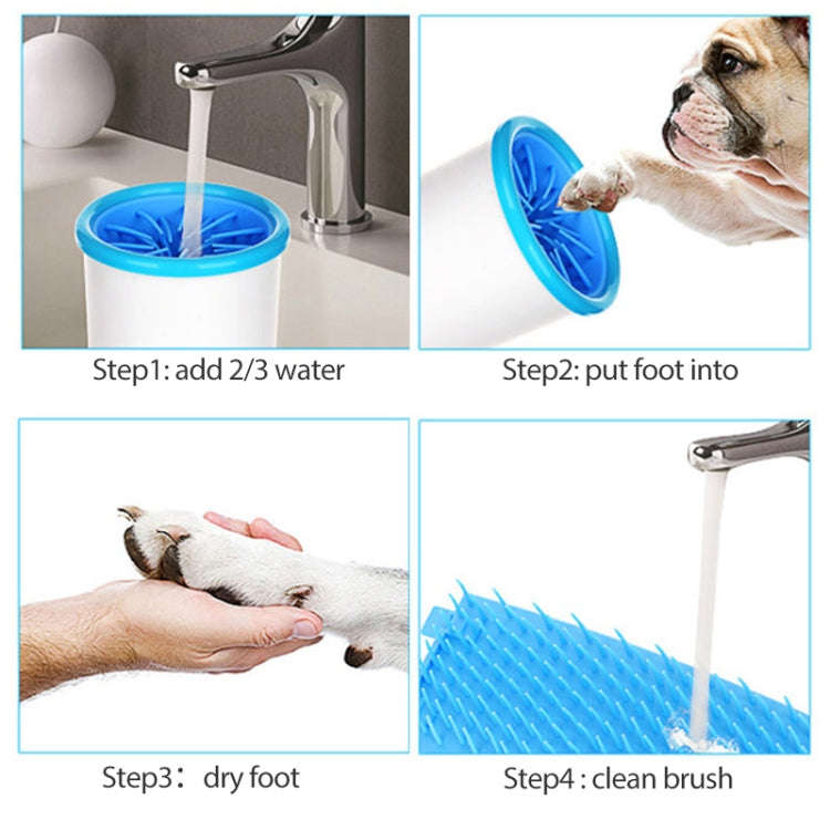 Pets Automatic Foot-Washing Cup Cats Dogs Extremities Cleaning Artifact, Size:L 14-19cm(Black)
