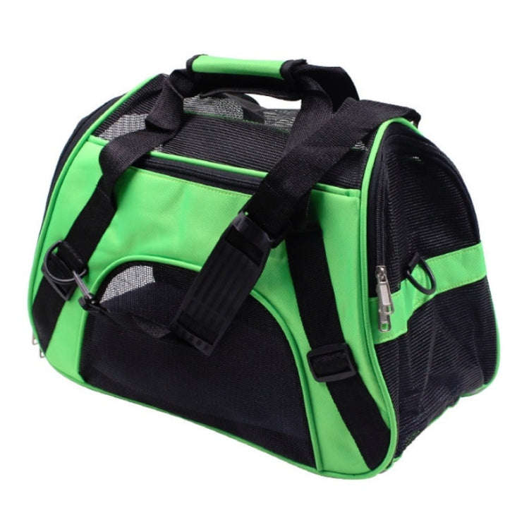 Portable Pet Backpack Dog Go Out Messenger Folding Bag Pet Supplies, Specification: Medium(Green)