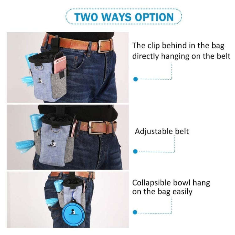 Dog Training Bag Outing Food Snacks Garbage Bag Dog Outing Training Waist Bag Pet Training Bag, S...