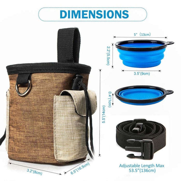 Outdoor Pet Training Bag Dog Training Pockets Pet Snack Storage Bag Pockets, Specification: Brown...