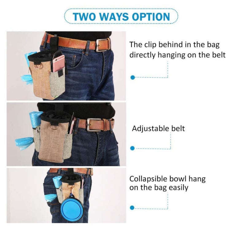 Outdoor Pet Training Bag Dog Training Pockets Pet Snack Storage Bag Pockets, Specification: Brown...