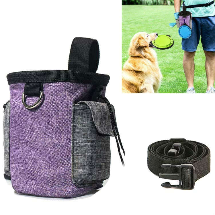 Pet Training Waist Bag With Belt Portable Outing Training Pet Snack Bag, Specification: Purple Wa...