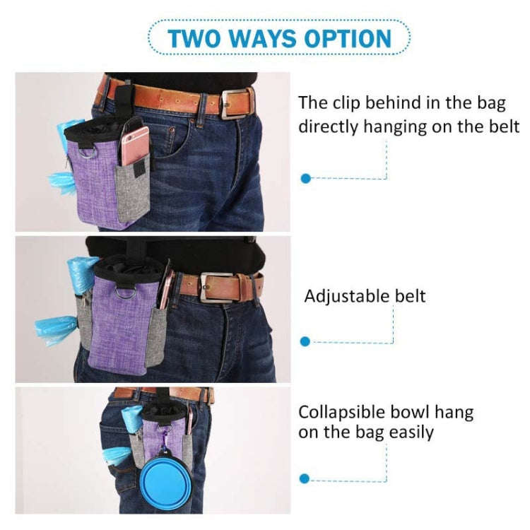 Pet Training Waist Bag With Belt Portable Outing Training Pet Snack Bag, Specification: Waist Bag...