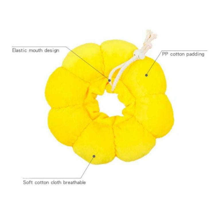 Pet Supplies Cat Headgear Cat Toy Anti-Bite Ring, Specification: L(Golden Yellow)