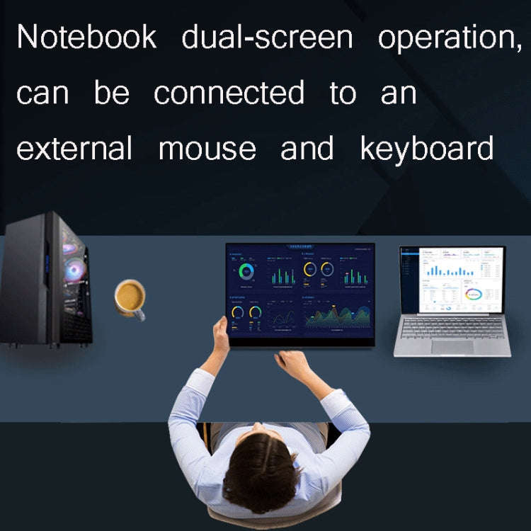 15.6 Inch Portable 1080P Display, Style:Touch Version