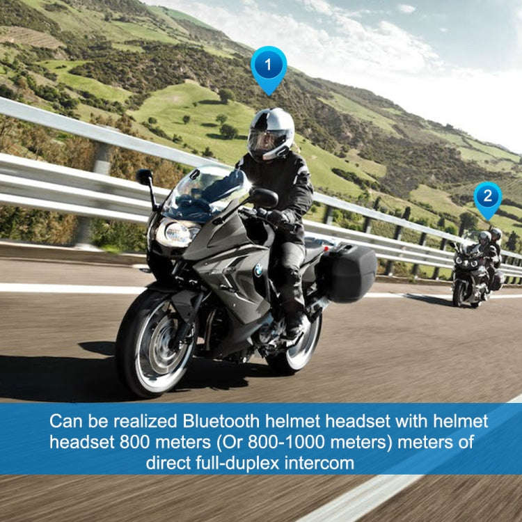 BT-S3 Motorcycle Helmet Bluetooth Headset Motorcycle Intercom Bluetooth Headset, Specification:Wi...