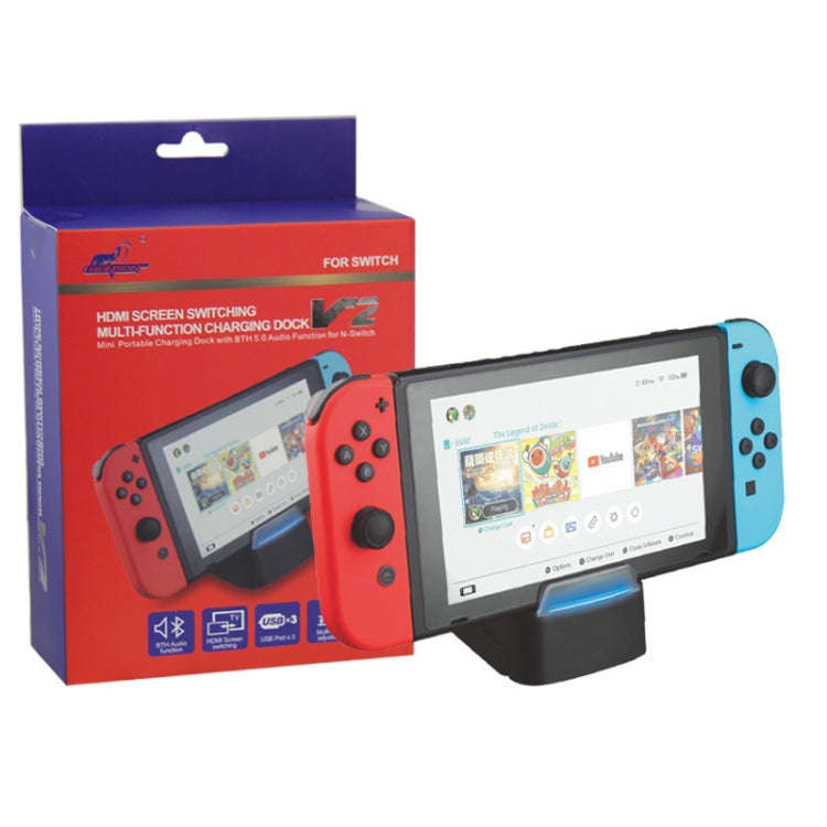 Video Projection Converter Cooling Portable Charging Base For Switch, Color of the product: Bluet...