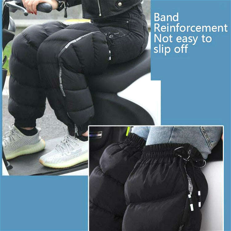 Electric Bicycle Winter Motorcycle Windshield Waterproof Warm Leg Cover Plus Velvet Padded Knee P...