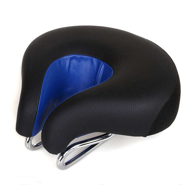 Noseless Bicycle Saddle Mountain Bike Thickened  Soft Cushion(Blue)