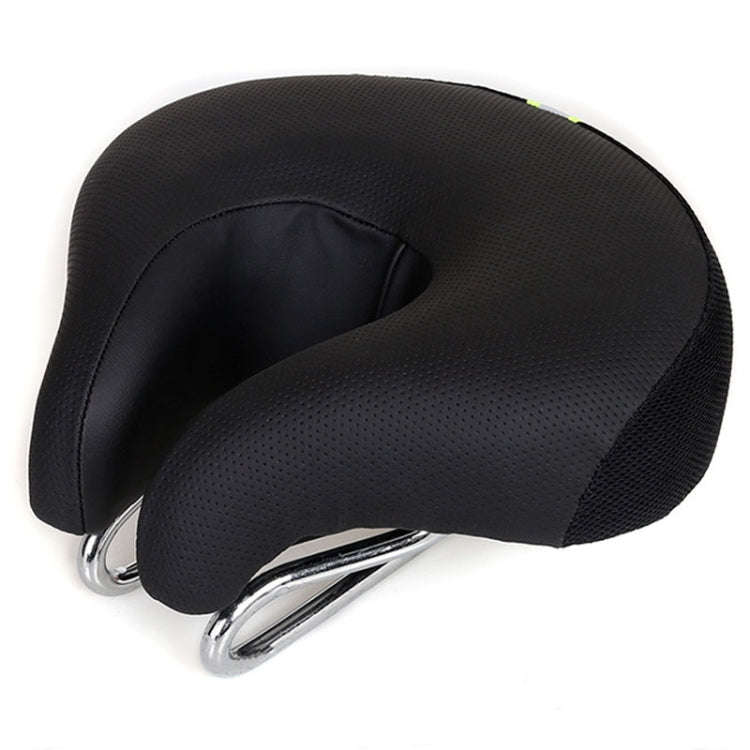 Noseless Bicycle Saddle Mountain Bike Thickened  Soft Cushion(Black)