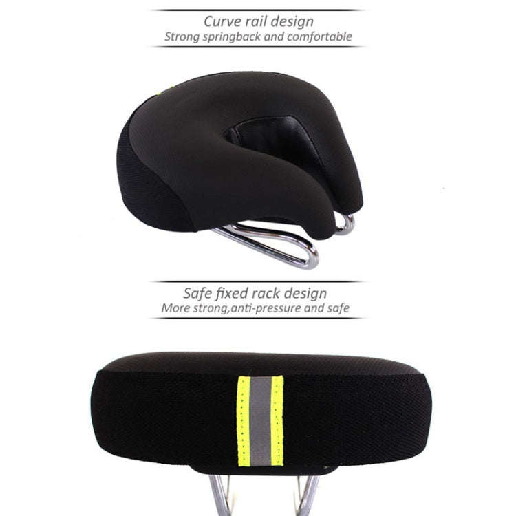 Noseless Bicycle Saddle Mountain Bike Thickened  Soft Cushion(Blue)