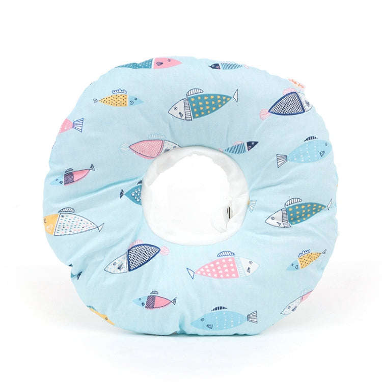 Cat Anti-Lick And Anti-Bite Soft Ring Dog Collar Pet Supplies, Size:XS(Light Blue Fish)