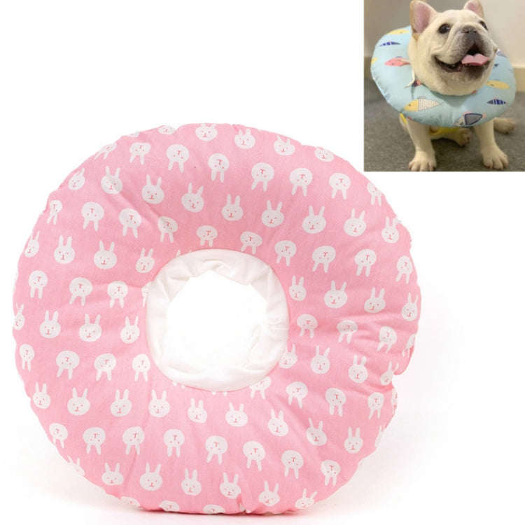 Cat Anti-Lick And Anti-Bite Soft Ring Dog Collar Pet Supplies, Size:XS(Little Pink Rabbit)
