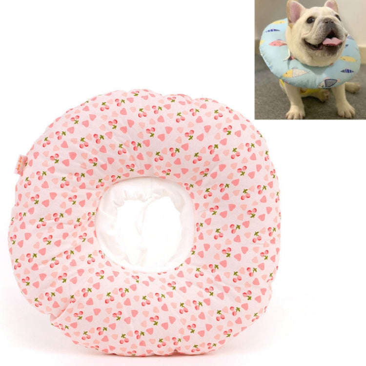Cat Anti-Lick And Anti-Bite Soft Ring Dog Collar Pet Supplies, Size:XS(Small Strawberry)