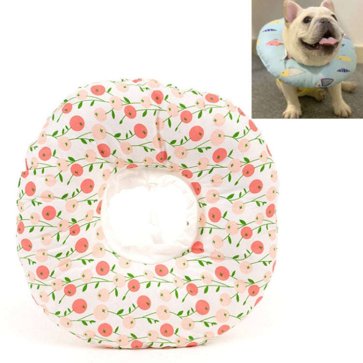 Cat Anti-Lick And Anti-Bite Soft Ring Dog Collar Pet Supplies, Size:L(Small Cherry)