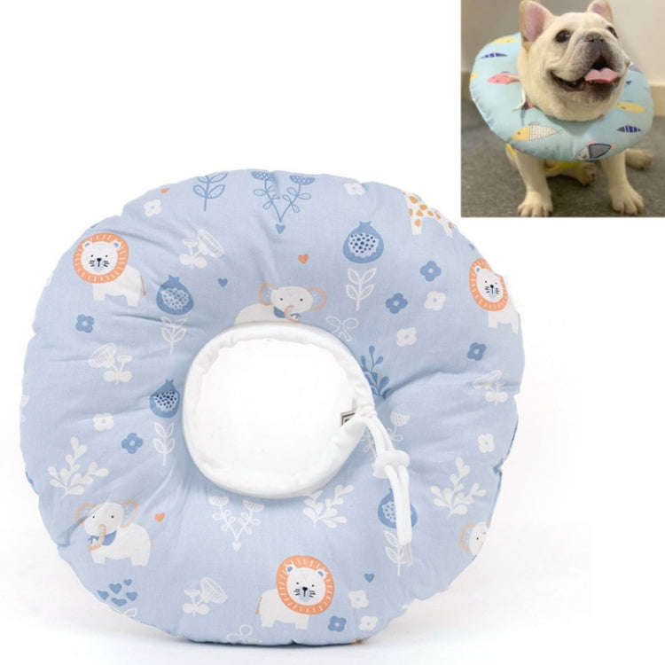 Cat Anti-Lick And Anti-Bite Soft Ring Dog Collar Pet Supplies, Size:L(Taro Lion)