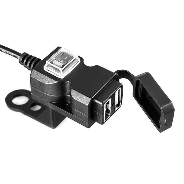 Dual USB Port 12V Waterproof Motorbike Motorcycle Handlebar Charger 5V 1A/2.1A Adapter Power Supp...