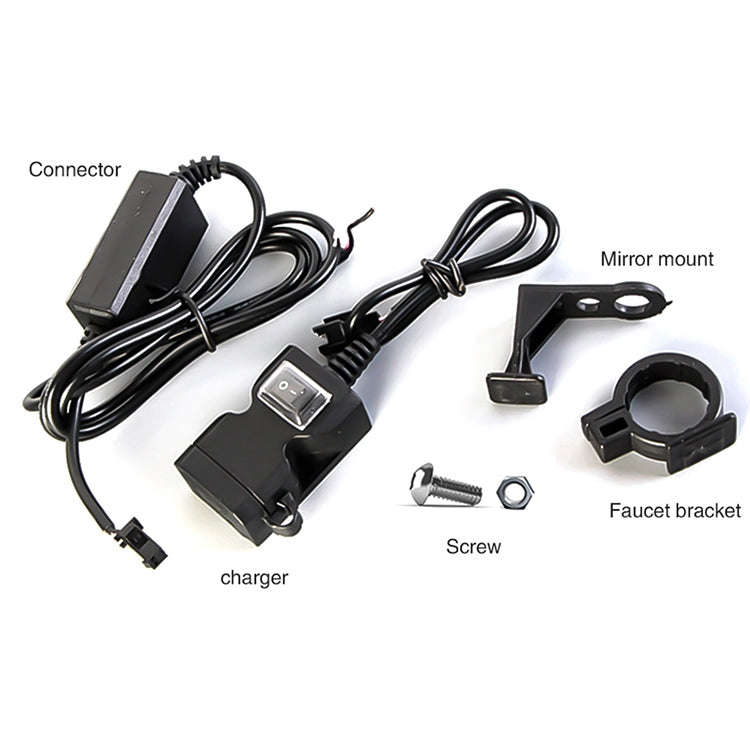 Dual USB Port 12V Waterproof Motorbike Motorcycle Handlebar Charger 5V 1A/2.1A Adapter Power Supp...