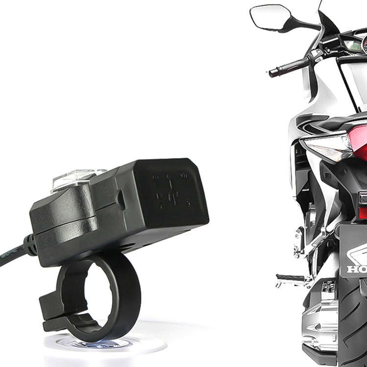 Dual USB Port 12V Waterproof Motorbike Motorcycle Handlebar Charger 5V 1A/2.1A Adapter Power Supp...