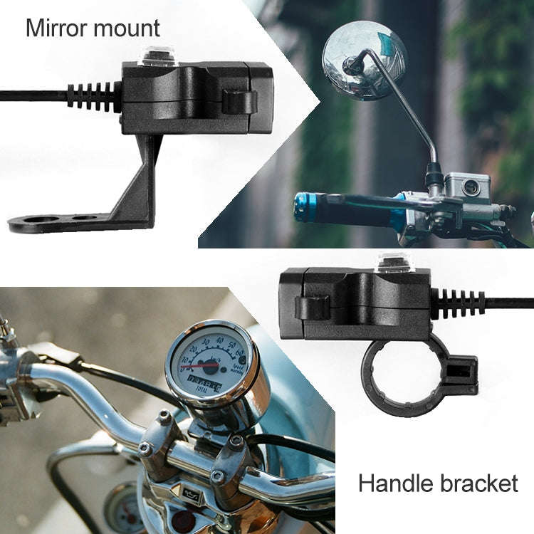 Dual USB Port 12V Waterproof Motorbike Motorcycle Handlebar Charger 5V 1A/2.1A Adapter Power Supp...